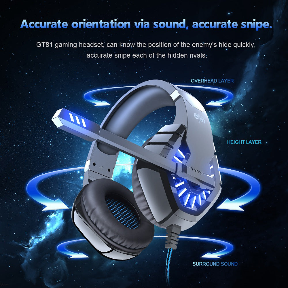 OVLENG GT81 E-sports Earphone USB+2x3.5mm Wired Headphone Noise Reduction Microphone Over-ear LED Lighting Gaming Headset OVLENG GT81 E-sports Earphone USB+2x3.5mm Wired Headphone Noise Reduction Microphone Over-ear LED Lighting Gaming Headset